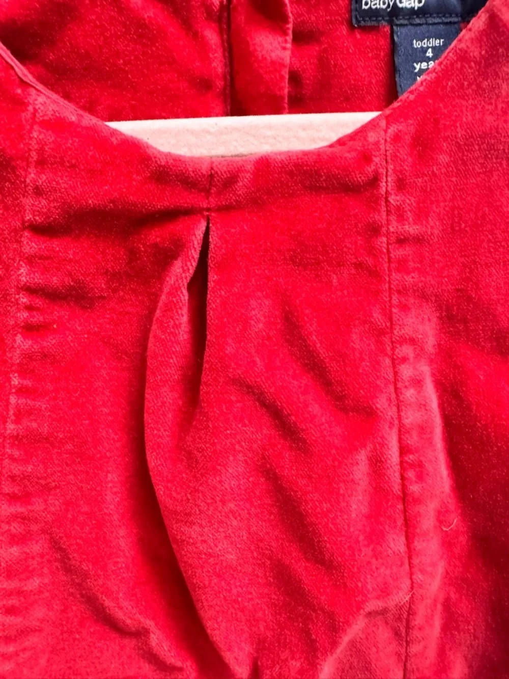 Baby GAP Girls 4 Red Velvet Holiday Christmas Valentine’s Day Sleeveless Dress